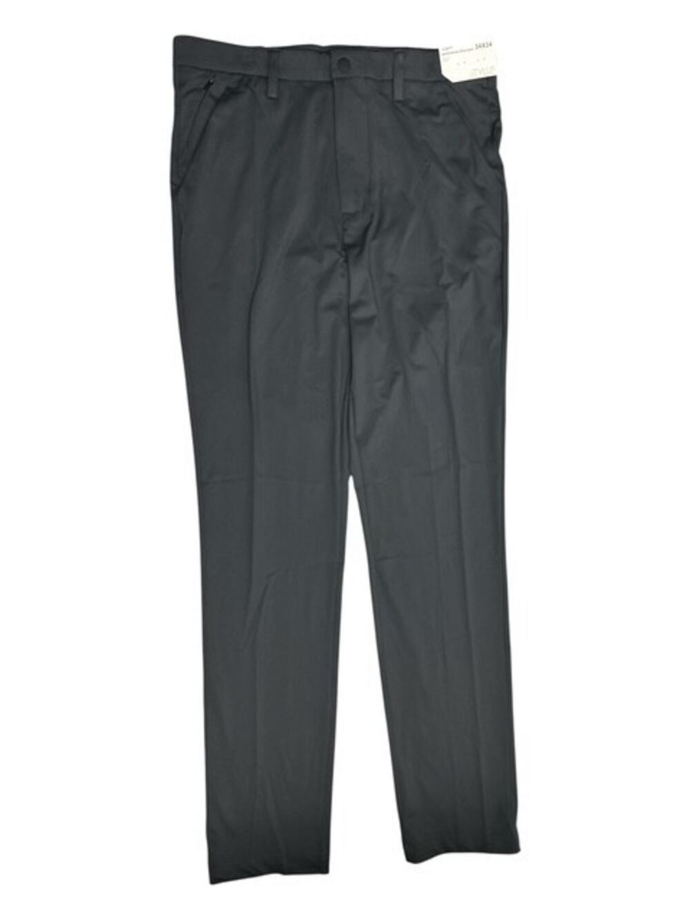 Stylus Pants 34x34 Gray Performance Chino Pant Straight Fit Zip Pocket Quick Dry